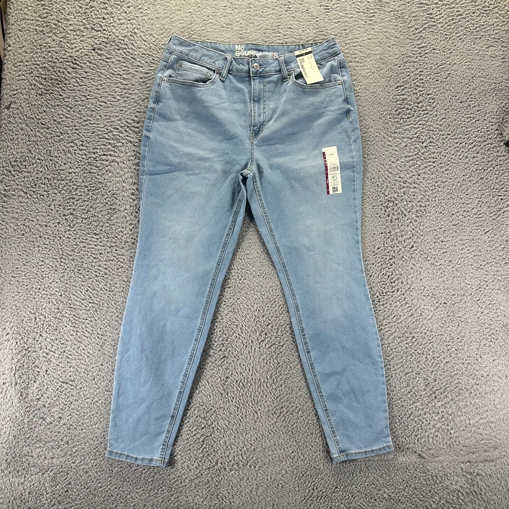 No Boundaries Jeans Womens 14 Blue Cotton Denim Skinny Leg Workwear Stretch